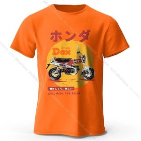 Resim Bolf Retro Bisiklet Sanat Tişört %100 Premium Pamuk Slim Fit El Boyalı Motosiklet Baskılı Tişört - Sürüş Tutkunları İçinturuncu 