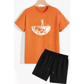 Resim Trendypassion Uzay Temalı Şort T-Shirt Eşofman Takımı 
