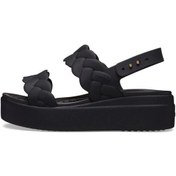 Resim Croc 209977-060 Brooklyn Woven Upper Spor Terlik Sandalet Siyah 