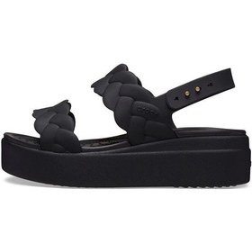Resim Croc 209977-060 Brooklyn Woven Upper Spor Terlik Sandalet Siyah 