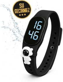 Resim Çocuk Dijital Kol Saati, Yeni Model Geniş LED Ekran, Su Geçirmez, Yumuşak Silikon Kayış, Emoji Aksesuarlı, Renk Seçenekli 