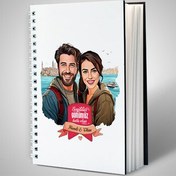 Resim Aşıklar Şehri İstanbul ve Biz Karikatürlü Defter 