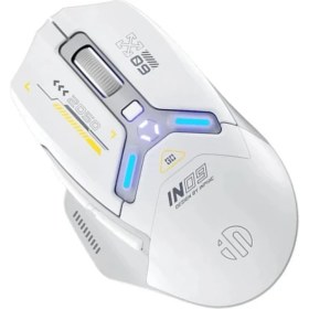 Resim Polham 500Mah Şarjlı 10000DPİ Kablosuz Oyuncu Mouse, Ultra Sessiz Gecikmesiz RGB Işıklı 3 Modlu Mouse 