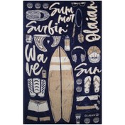 Resim Plaj Havlusu - 145 × 85 cm - Mavi - Icon 