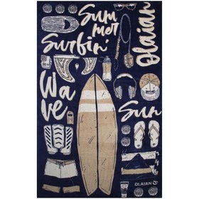 Resim Plaj Havlusu - 145 × 85 cm - Mavi - Icon 