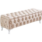 Resim Setay Yatak Ucu Pufu, Cappy Bench, Sandıklı Ayakucu Pufu 40x50x160 