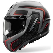 Resim Aıroh Mathısse Iı Magnet Matt Kask Gri - Kırmızı - Siyah 