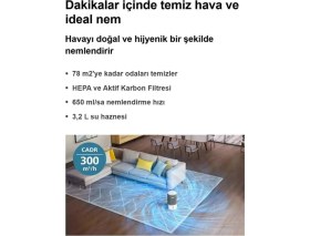 Resim Philips 78 M² Hepa Nemlendirici Akıllı Sensörlü Hava Temizleyici Cihaz Temiz Hava 