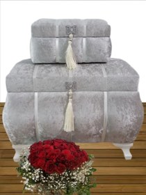 Resim Sonem Çeyiz Çeyiz Sandığı Söz Nişan Bohça Gelin Damat Sandık 2li 0324 