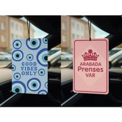 Resim Nazar Boncuğu Ve Arabada Prenses Var - İkili Oto Kokusu - Dekoratif Araç Kokusu Ve Aksesuarı 