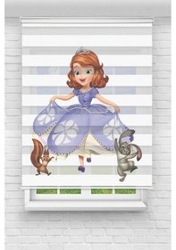 Resim Perdecizade Enxboy Prenses Dijital Baskılı Zebra Perde-cocuk Odası-stor Perde Pz-326 Renkli 