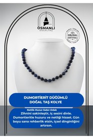 Resim OSMANLI DOĞAL TAŞ Dumortierit 8 Mm Düğümlü Doğal Taş Kolye 