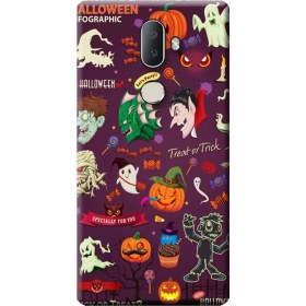 Resim Ceppare Alcatel 3V Kılıf (5099Y) Baskılı Silikon Kapak Halloween STK:283 