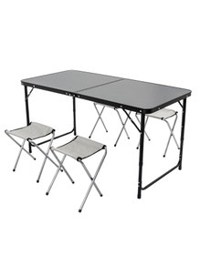Resim Elevate Plus Katlanabilir Kamp Masası Seti - 4 Tabureli 