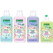 Resim Green Clean Baby Biberon Temizleyici 500 ML + Çamaşır Deterjanı + Yumuşatıcı + Leke Çıkarıcı 1 L 