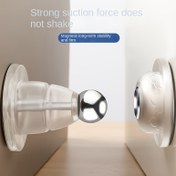 Resim No-Drill Manyetik Kapı Durdurucu - Güçlü Emme Gücü, Dayanıklı Plastik ve Kauçuk, Cilalı Metal Kaplama, Ev ve Ofis Kapıları için Duvara Monte, Kaza Kapanmalarını Önler, Kolay Kurulum, Kapı Durdurucu, Güvenlik Artırıcı Tasarım, No-Drill Kurulum, Şık Metalik Kaplama 