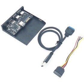 Resim 33s50-rtk 3'ü 1 Arada Kart Okuyucu Usb 3.0 Ön Panel Medya Tip-c Çift Usb 3.0-siyah 