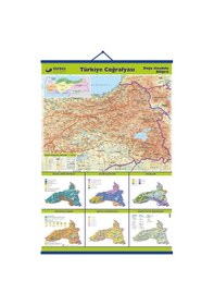 Resim Türkiye Coğrafyası-Doğu Anadolu Bölgesi Haritası 70X100 