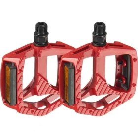 Resim ForteGT Xbyc 1809 Bilyalı Bisiklet Pedalı Mtb Alüminyum Alaşımlı Reflektörlü Pedal Kırmızı Renk 