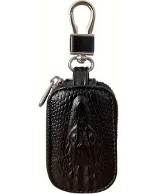 Resim Tongdashop 1 Adet Erkek Araba Anahtarlığı Çantası Siyah Fermuarlı Mini Bel Çantası 