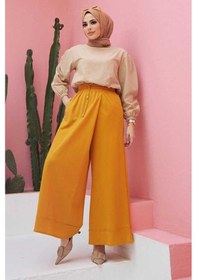 Resim 1155-Acelina Pantolon Etek Hardal Çok Renkli 