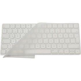 Resim Magic Keyboard 2 A1644 Klavye Koruyucu Türkçe Q Silikon Ultra İnce 0.3mm Şeffaf Siyah Siyah 