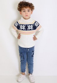 Resim Cloudy Kids Erkek Çocuk Regular Fit Bisiklet Yaka Triko Kazak 