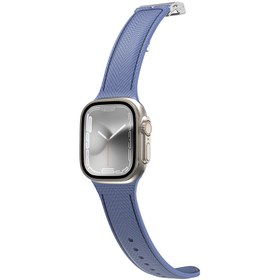 Resim Apple Watch Amazingthing Titan Swift Deri Dokulu Silikon Kordon 