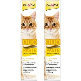 Resim Gimcat Duo Paste Multivitamin Peynirli Kedi Macunu 2 x 50 G 