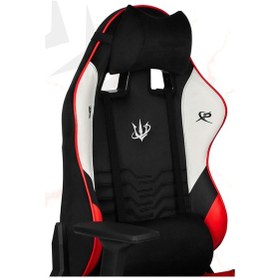 Resim Rio Terletmez Kısmi Derili Kadife Kumaş Kırmızı Siyah Gaming Oyuncu Koltuğu -4 Kırmızı 