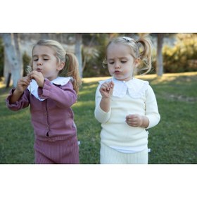 Resim louloubaby Lily Organik Bebek/çocuk Triko Hırka 