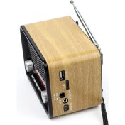 Resim Necolabs Nostalji Radyo Nns NS-1537BT Şarjlı Fm Radyo Bluetooth USB Aux Tf 