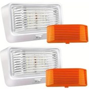 Resim Xuweiwei 24led 2 W 2 Adet Süper Parlak Led Rv Veranda Işığı 12v Dış Işık Açma Kapama Anahtarlı Çıkarılabilir Şeffaf Amber Lens 