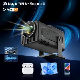 Resim Npo 4K ANDROID11 Bt5.0 Wifi 6 300ANSI Lümen Ios/android Taşınabilir Akıllı LED Projeksiyon HY320 