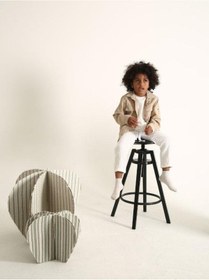 Resim Nanica Kids Erkek Çocuk Müslin Kumaş Beli Lastikli Pantolon-15717 Krem 
