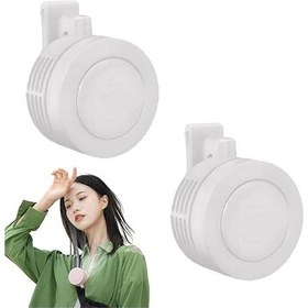 Resim Mini Taşınabilir Elektrikli Vantilatör, Sessiz Ve Kanatsız, C Beyaz 2 Adet,- 