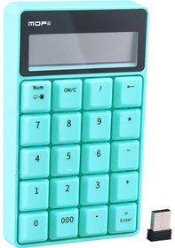 Resim Geeksen 2.4g Kablosuz Klavye 20 Tuşlu Sayısal Klavye Led Ekranlı Taşınabilir Hesap Makinesi Muh Mavi 
