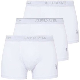 Resim U.S. Polo Assn. Erkek Beyaz 3 Lü Boxer 80097 Beyaz 