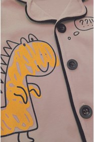Resim Baby Lina Anne Ve Bebek Ürünleri Bebek Pijama Takımı Dino Baskılı Alt-üst Set 