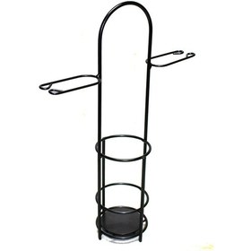 Resim Metal 1 Şişe 2 Kadeh Bölmeli Şarap Standı Şaraplık Sunu Mluk Çok Renkli 