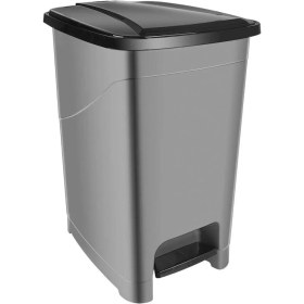 Resim PremiumPort Şık Slim Pedallı 40 Litre Banyo Mutfak Çöp Kovası, Antrasit 