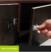 Resim Vkemall Zink Çelikten Yapılmış 4 İnç 105mm Gümrük Kapısı, Depo Ve Dolap Güvenlik Kilit Seti - Gümüş Rengi, Anahtar Ve Vida Dahil 