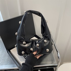 Resim 2025 Bahar Yeni Rahat Sokak Stili Küçük Ay Çantası, Moda Basit Tek Omuz Askılı Çanta, Polyester Astar, Ayarlanabilir ve Değiştirilebilir Bant, Hafif, Kişilik Tasarımı ile, Günlük Seyahat, Parti, Dışarı Çıkma için 