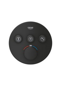 Resim Grohe Grohtherm Smartcontrol Üç Yönlü Ankastre Termostatik Duş Bataryası Phantom Black - 29508Kf0 