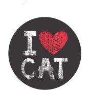 Resim Tsc I Love Cat Sticker Yapıştırma 20 cm 
