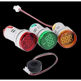 Resim Swion AD22-22A 22mm Dijital Ampermetre 0-100A AC Sarı 