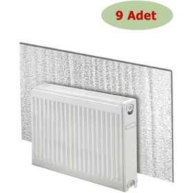 Resim 9 Adet Kalorifer Arkalığı Radyatör Petek Arkasına Alüminyum Folyo Isı Yalıtım İzolasyon Levhası 