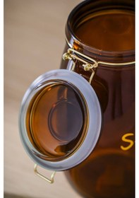 Resim Acar Pierre Klipsli Kapaklı Kavanoz Seti - 21.5 Cm Kahverengi 