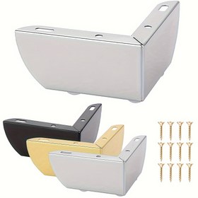 Resim 4 Adet Mobilya Ayakları Metal Koltuk Ayakları Siyah/Gümüş/Altın Kahve Masası, TV Dolabı, Tabure, Koltuk, Dolap Ayakları Yedek Parçası 
