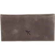 Resim Karalı Deri Karalı Hakiki Deri Unisex Portföy Gri Bc424-8 
